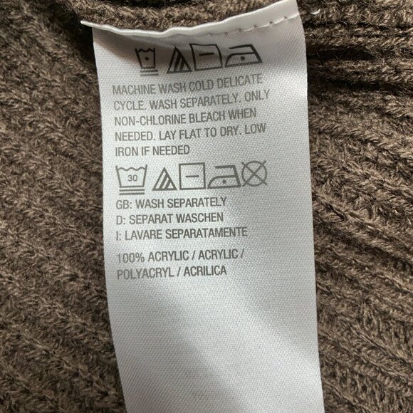 XS DRESS Ribbed Turtleneck Sweater Dress Belle by Kim Gravel-BROWN $54 - Picture 13 of 15